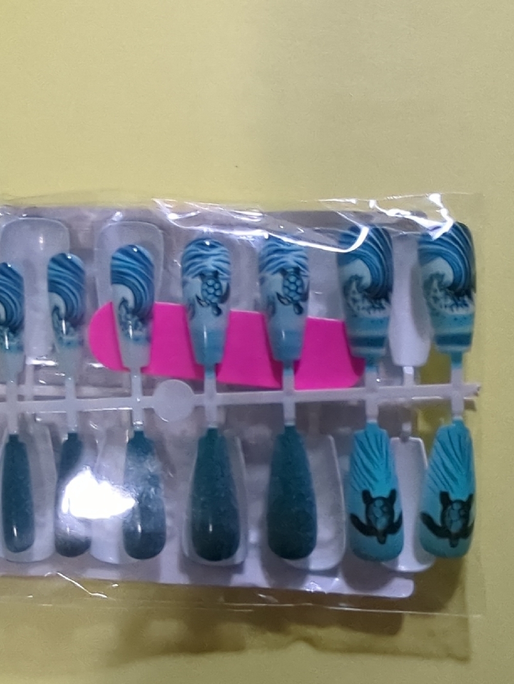 Beach Waves & Turtles Summer Ocean Themed Press-On Nails - Picture 6 of 10